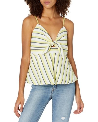 Cupcakes And Cashmere Kerria Yarn Dyed Stripe Tank - White