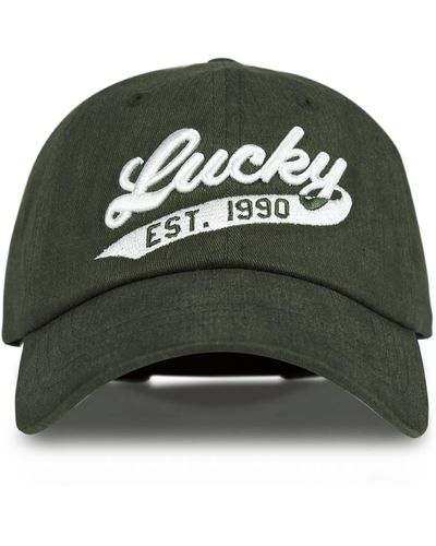 Lucky Brand Cotton Baseball Cap With Adjustable Straps For And - Green