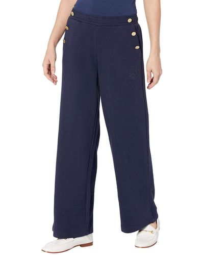 Tommy Hilfiger Adaptive Wide Leg Sweatpant With Pull Up Loops - Blue