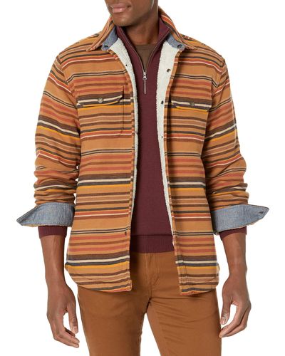 Pendleton Cotton Sherpa Lined Shirt Jkt - Brown