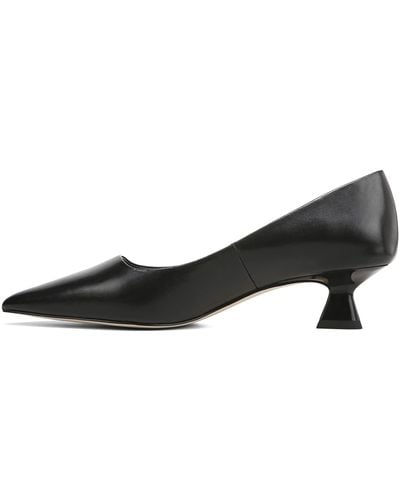 Franco Sarto Sarto S Diva Pointed Toe Kitten Heel Pump Black Leather 5.5 M