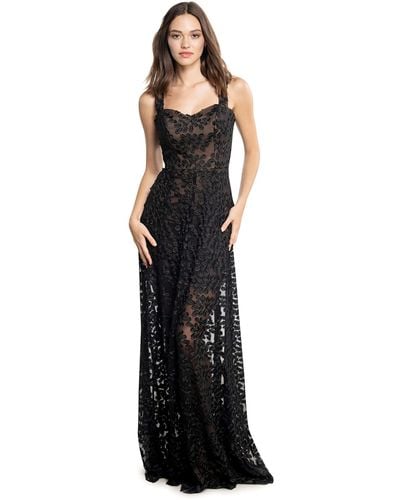 Dress the Population S Anabel Sweetheart Bustier Maxi Dress - Black
