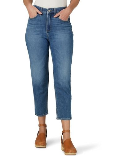 Lee Jeans Ultra Lux High-rise Tapered Crop Jean - Blue