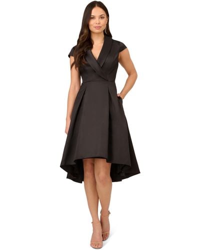 Adrianna Papell High-low Cocktail Dress - Black