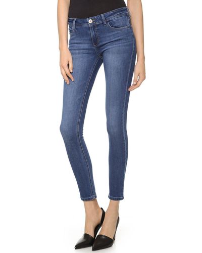 DL1961 Womens Florence Instasculpt Mid Rise Skinny Fit Jeans - Blue