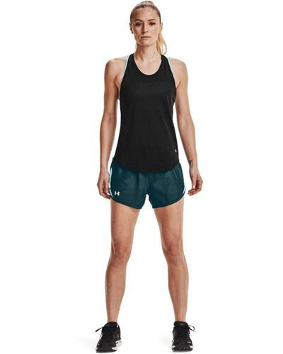 Under Armour Womens Fly By 2.0 Printed Running Shorts - Black
