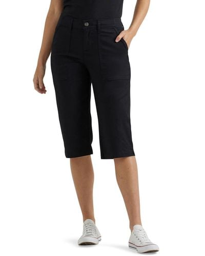 Lee Jeans Ultra Lux Comfort With Flex-to-go Utility Skimmer Capri Pant - Black