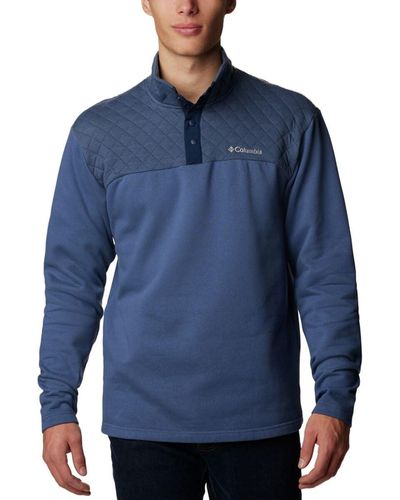 Columbia Hart Quilted Half Snap Pull Over - Blue