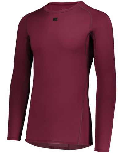 Russell Coolcore Half Sleeve Compression Tee - Purple
