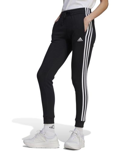 adidas Essentials 3-stripes Fleece Pants - Black