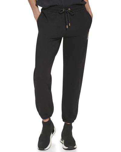 DKNY Sport Fleece Jogger Sweatpant With Pockets - Black