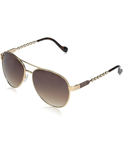 Jessica Simpson J5999 Classy Metal Aviator Pilot Sunglasses With Uv400 Protection. Glam Gifts For Her - Multicolor