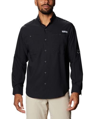 Columbia Pfg Tamiami Ii Long Sleeve Shirt - Black