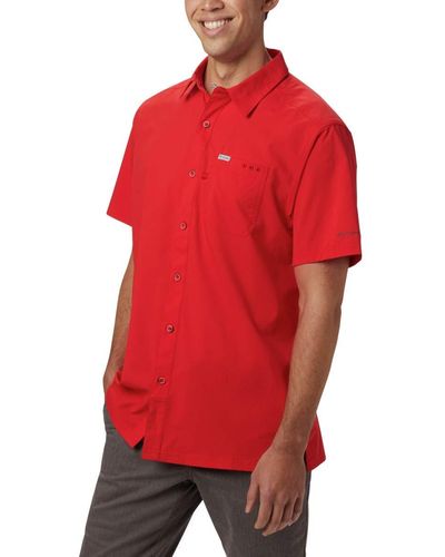 Columbia Big And Tall Slack Tide Camp Shirt - Red