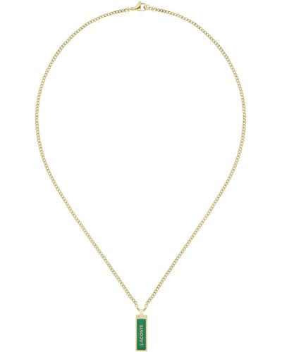 Lacoste Fence Pendant Jewelry Necklace - Metallic