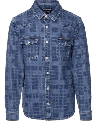 Buffalo David Bitton Shirt Style Shacket Jacket - Blue