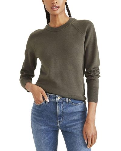 Dockers Classic Fit Long Sleeve Crewneck Sweater, - Gray