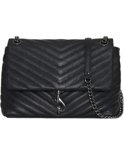 Rebecca Minkoff Edie Flap Shoulder Bag For – Versatile Leather Purse For - Black