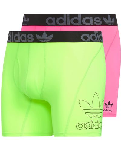 adidas Originals Trefoil Athletic Comfort Fit Boxer Brief Underwear - Green