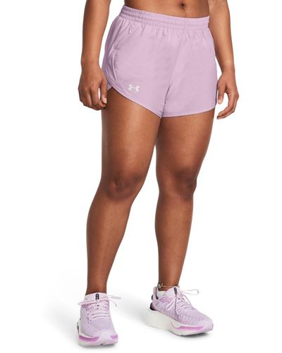 Under Armour Fly-by 3" Shorts - Pink