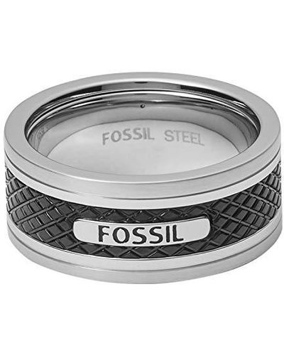 Fossil Stainless Steel Ring - Metallic
