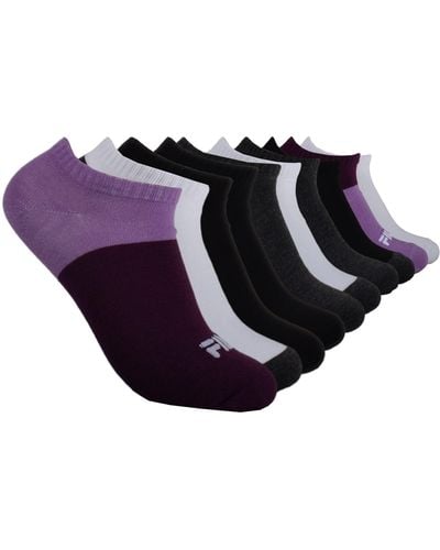 Fila Womens No Show Socks - Purple