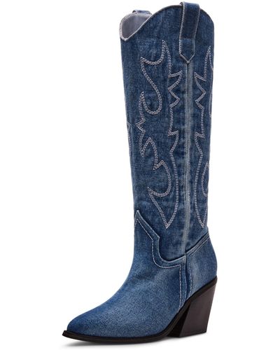Madden Girl Arizona Western Boot - Blue