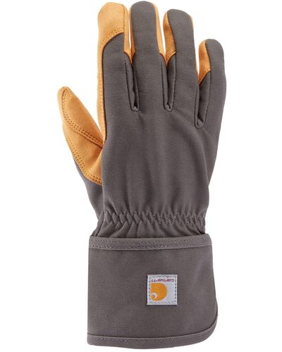 Carhartt Rugged Flex Synthetic Leather High Dexterity Safety Cuff Glove - Gray