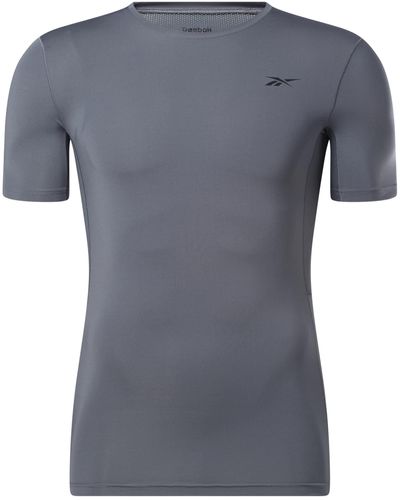 Reebok Compression Short Sleeve Tee T-shirt - Gray