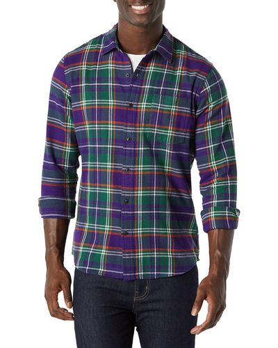 Amazon Essentials Slim-fit Long-sleeve Flannel Shirt - Multicolor