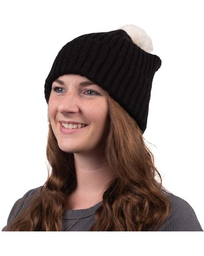 Isotoner Water Repellent Cold Weather Soft Cozy Knit Hat With Yarn - Brown