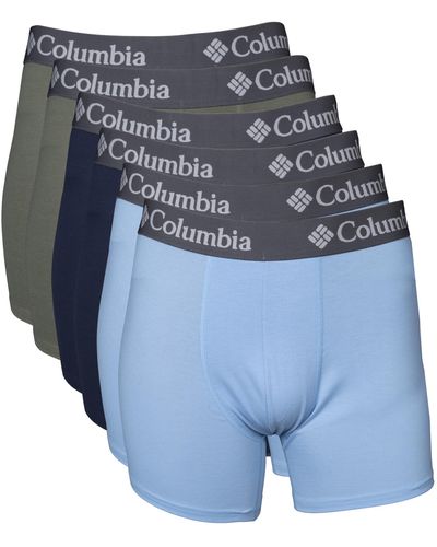 Columbia 6 Pack Performance Boxer Brief | Light Blue/navy/stone Green | Xl
