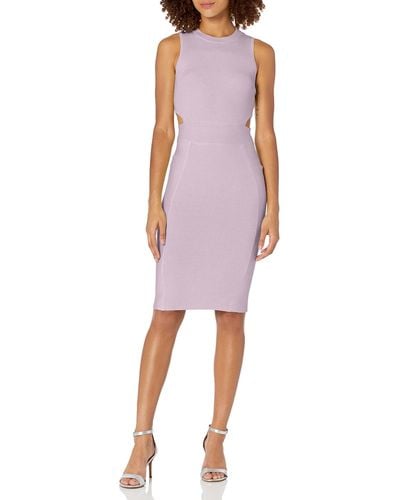 Guess Essential Sleeveless Cutout Rib Allison Dress - Purple