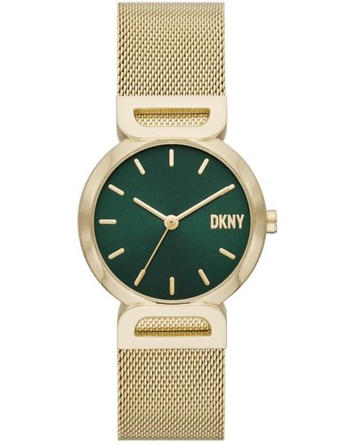 DKNY Downtown D Quartz Stainless Steel Three-hand Dress Watch - Metallic