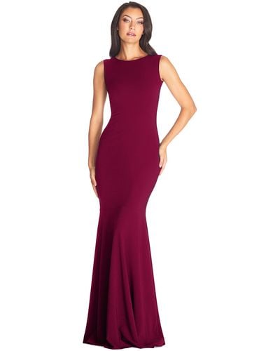 Dress the Population S Leighton Bodycon Maxi Special Occasion - Red