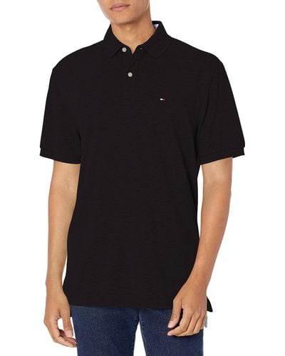 Tommy Hilfiger Mens Short Sleeve In Classic Fit Polo Shirt - Black
