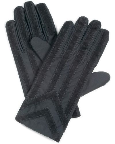 Isotoner Mens Stretch Classics Fleece Lined Cold Weather Gloves - Black