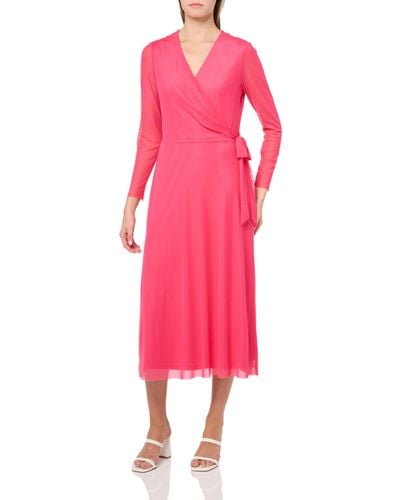 Anne Klein Midi Wrap Dress - Pink