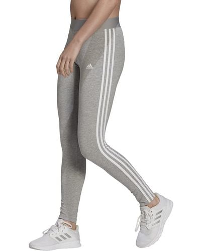 adidas Essentials 3 Stripe leggings - Gray