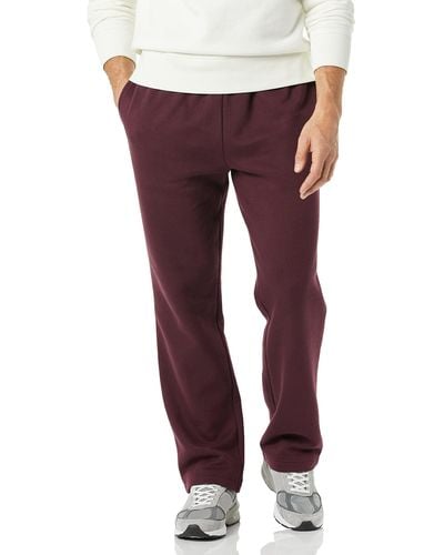 Amazon Essentials Pantalon de survêtement en Polaire - Rouge