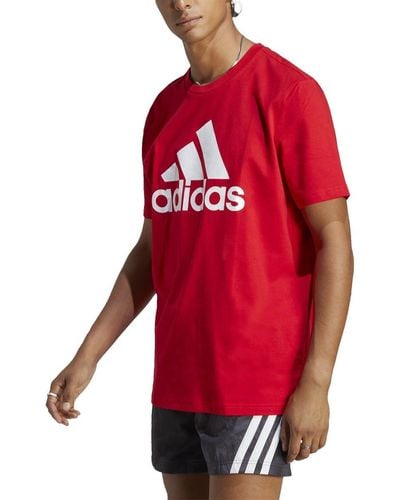adidas Badge Of Sport Short Sleeve Tee - Red