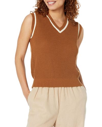 Brixton Melody Sweater Vest - Brown