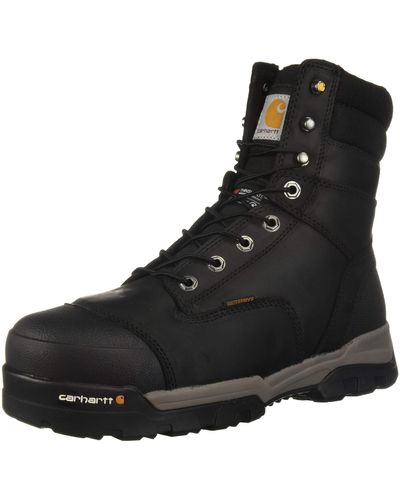 Carhartt Mens Csa 8-inch Ground Force Wtrprf Insulated Work Comp Safety Toe Cmr8959 Industrial Boot - Black