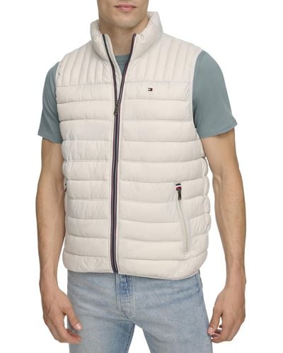 Tommy Hilfiger Lightweight Ultra Loft Quilted Puffer Vest - Gray