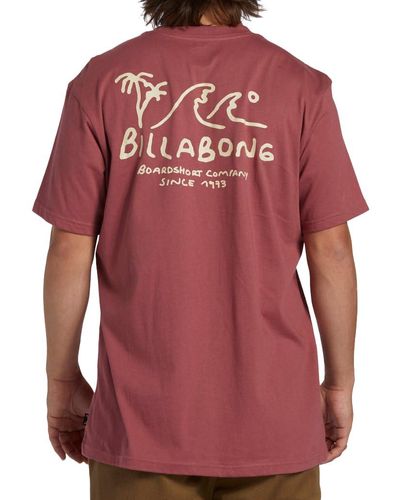Billabong Lounge Short Sleeve Graphic Tee - Red