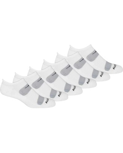 Saucony Mesh Ventilating Comfort Fit Performance Tab Socks - Metallic