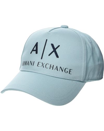 Emporio Armani A | X Armani Exchange Corporate Logo Baseball Hat - Blue