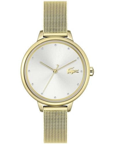Lacoste Cannes Quartz Stainless Steel And Mesh Bracelet Watch - Metallic