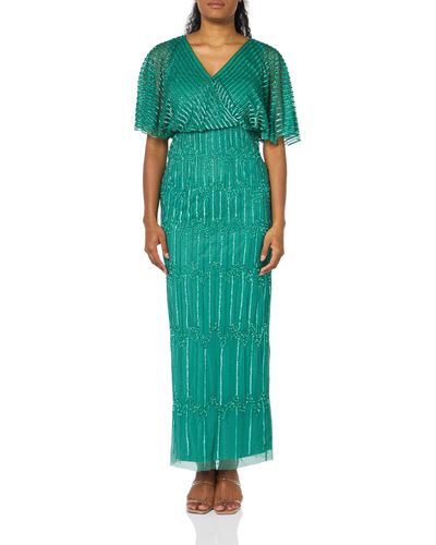 Adrianna Papell Bell Sleeve Tie - Green