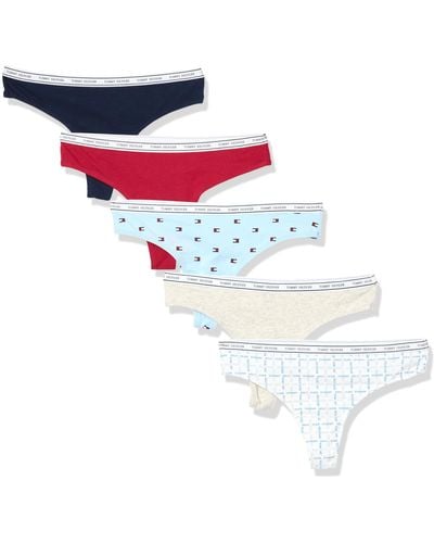 Tommy Hilfiger Classic Cotton Logoband Thong Panties - White